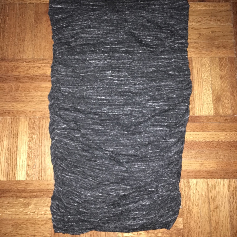 Splendid Rouched Knit Skirt Charcoal Grey